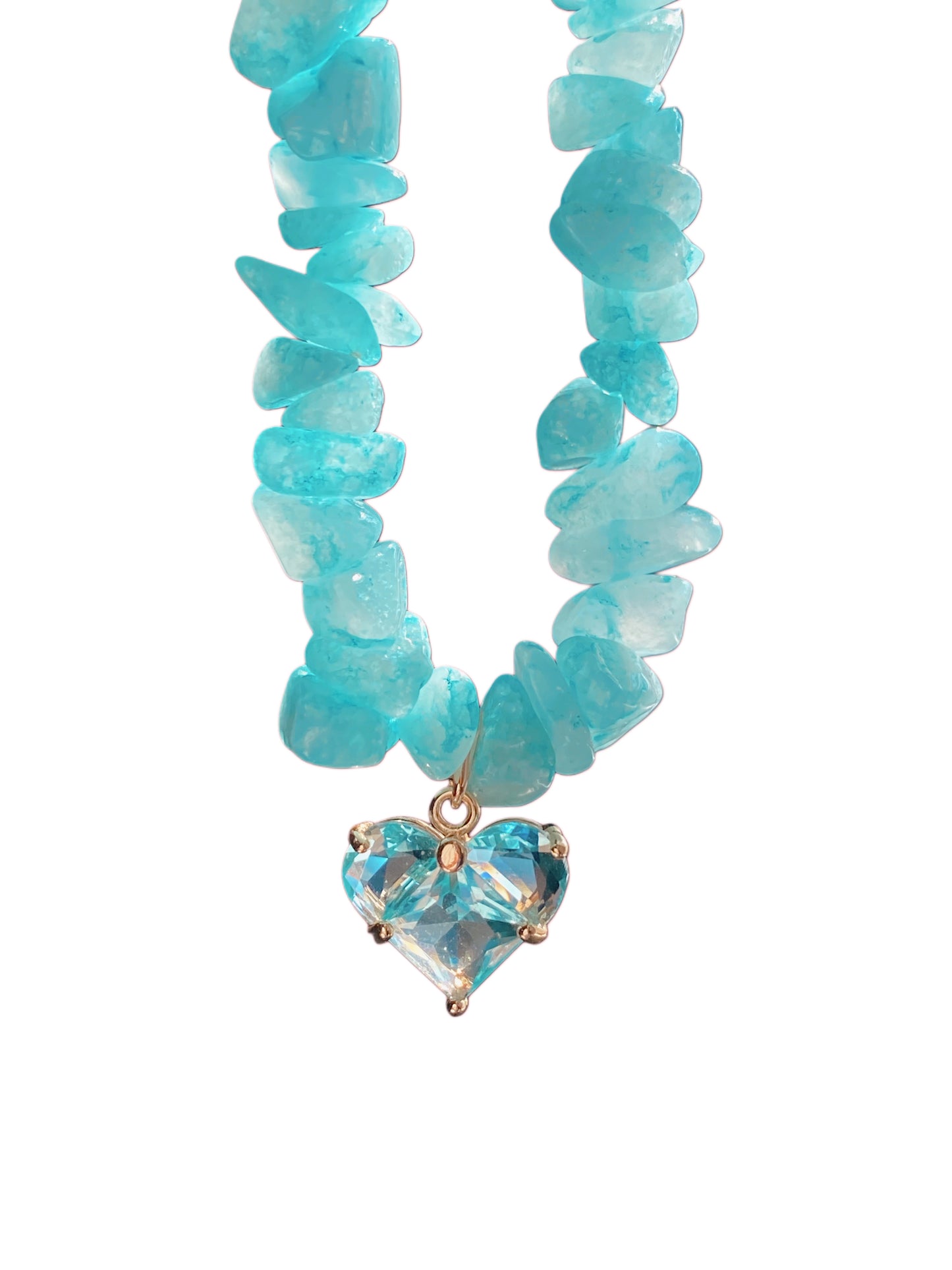 Crystal Blue Stone Necklace