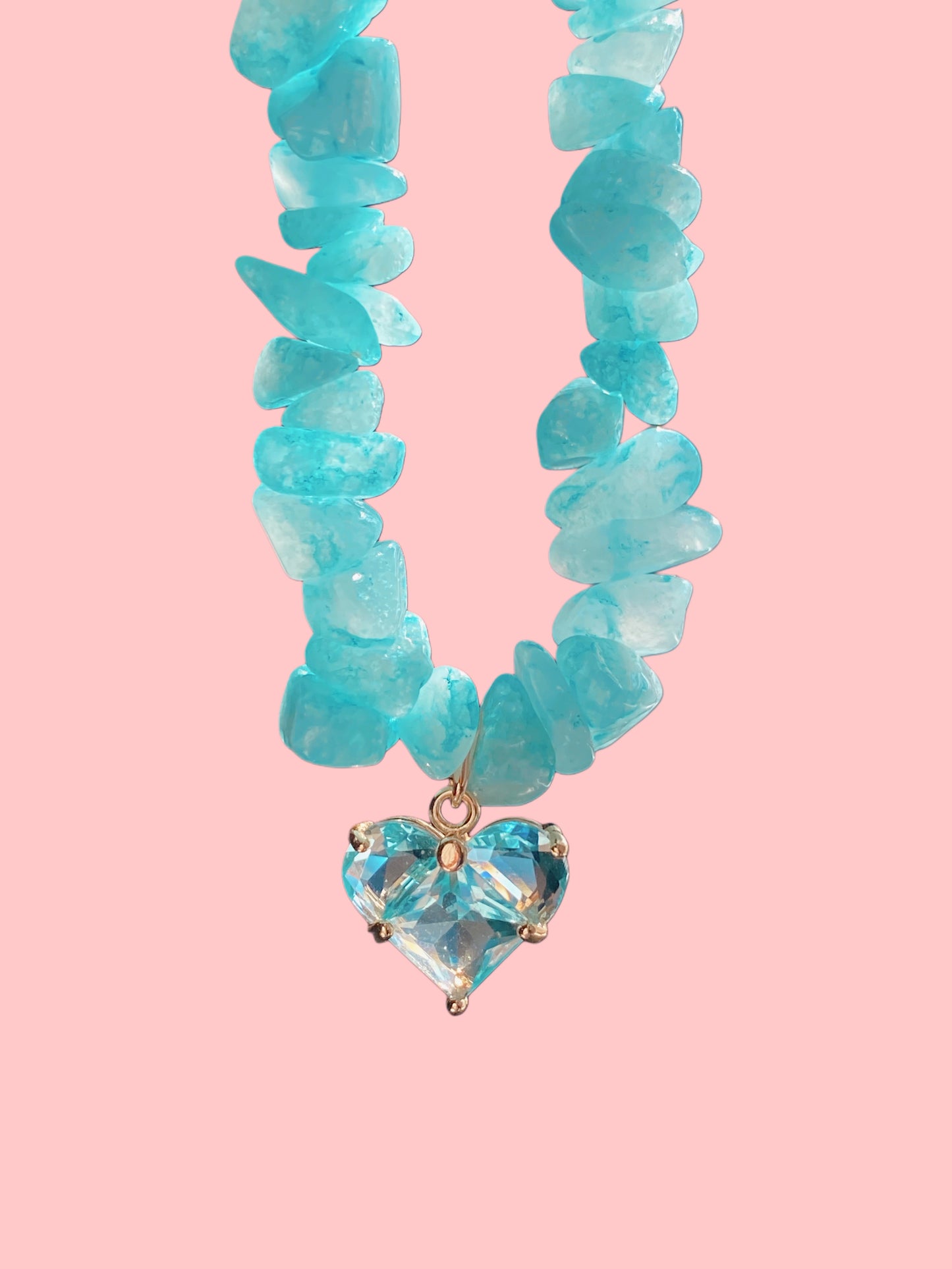 Crystal Blue Stone Necklace