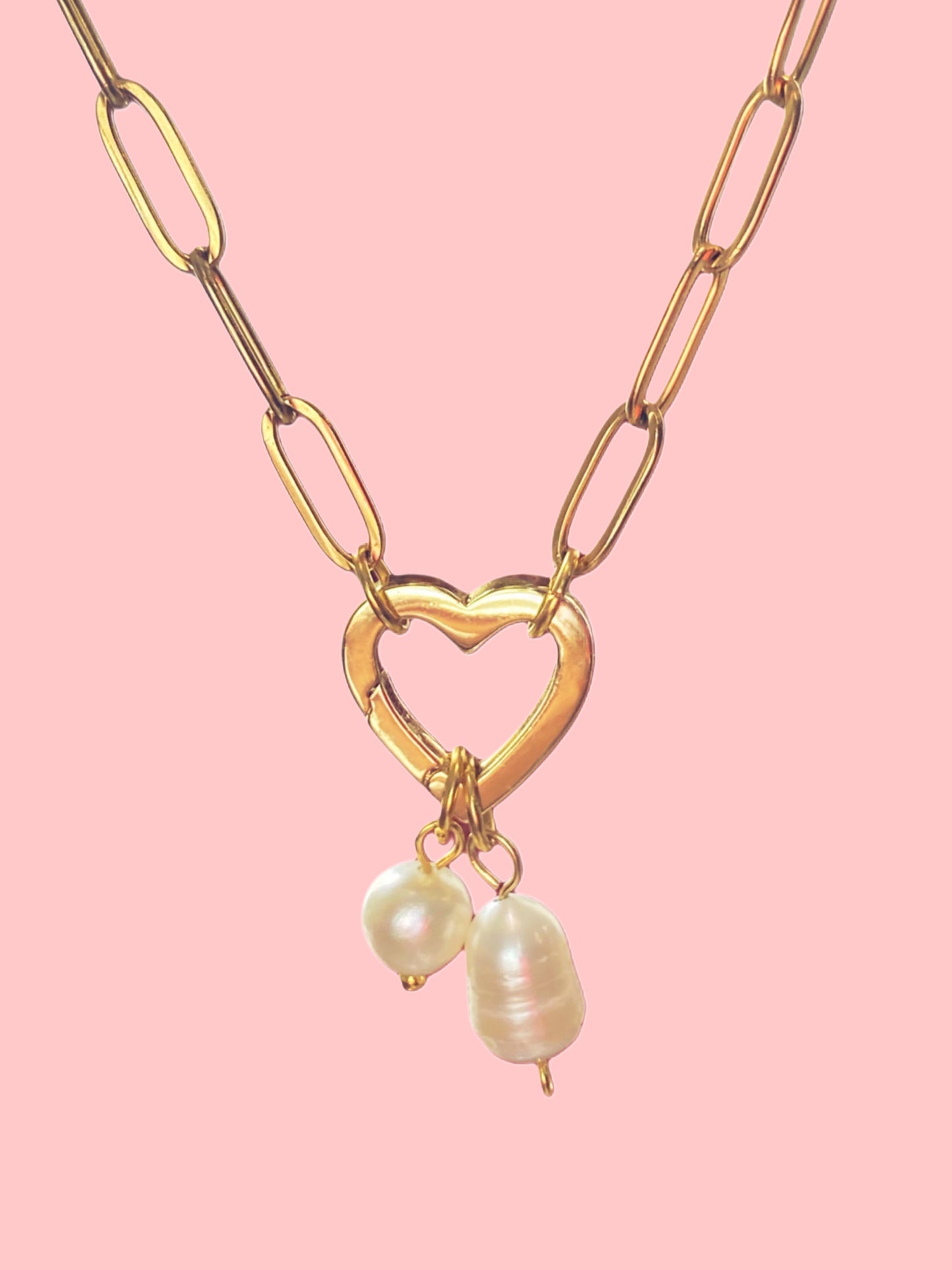 Heart & Pearl Necklace