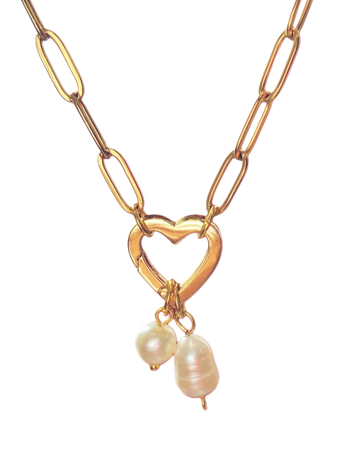 Heart & Pearl Necklace