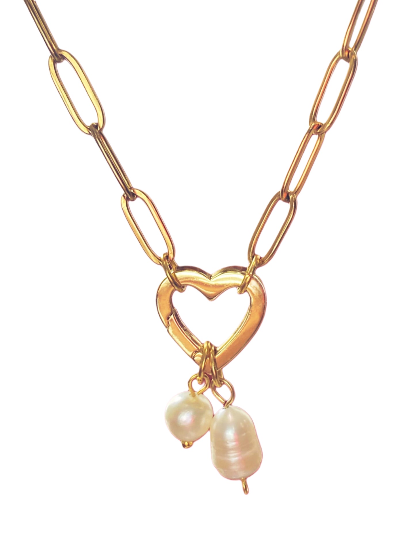 Heart & Pearl Necklace